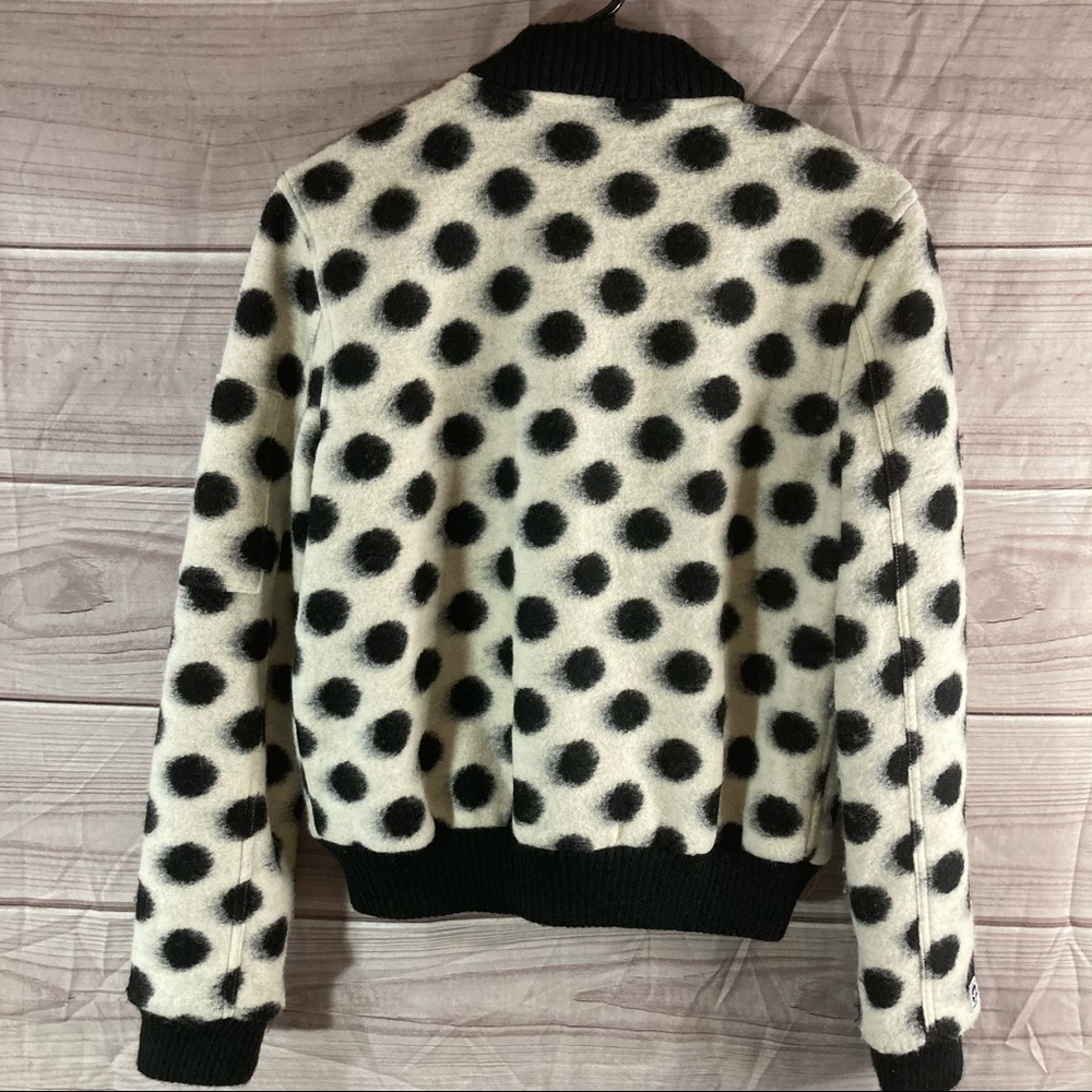 Obey La Ruine Wool Polka Dot Bomber Jacket - Picture 10 of 16